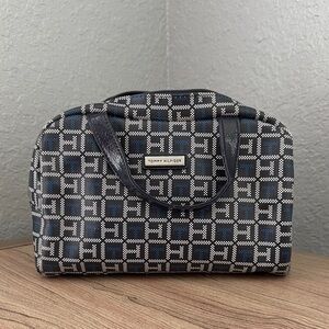 Tommy Hilfiger Navy and White Monogram Purse/Tote